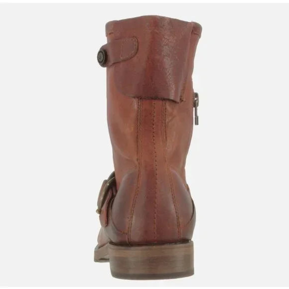 OLUKAI 20254 WOMEN'S NAHUKU SHORT LEATHER BOOT - 7 Cognac Brown - Picture 4 of 5